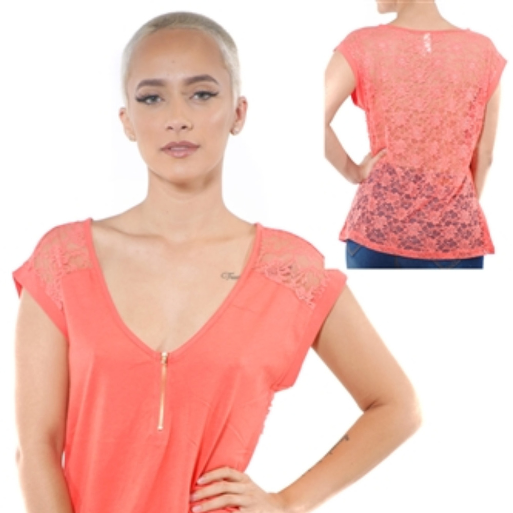 🆕Women's V Neck Half Zip Top